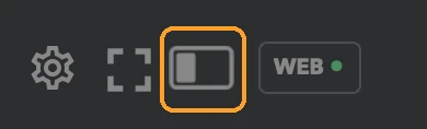 The wide-screen button, next to Kiosk.